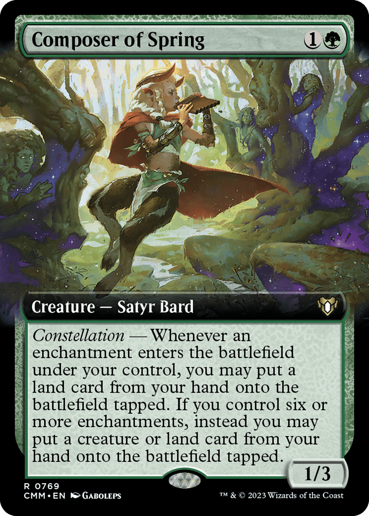 Composer of Spring (Extended Art) [Commander Masters] Foil