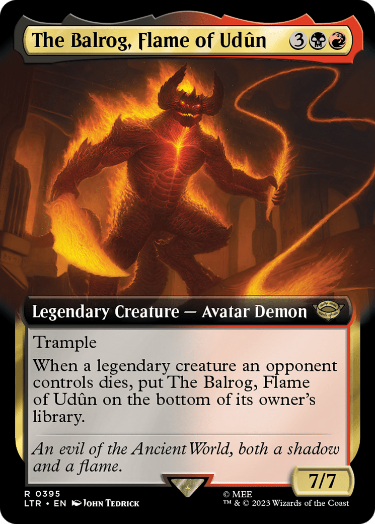 The Balrog, Flame of Udun (Extended Art) [The Lord of the Rings: Tales of Middle-Earth] Foil