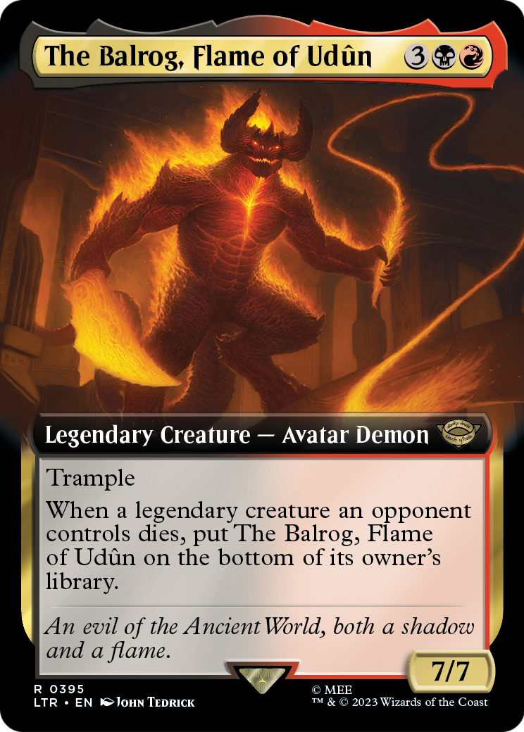 The Balrog, Flame of Udun (Extended Art) [The Lord of the Rings: Tales of Middle-Earth] Foil