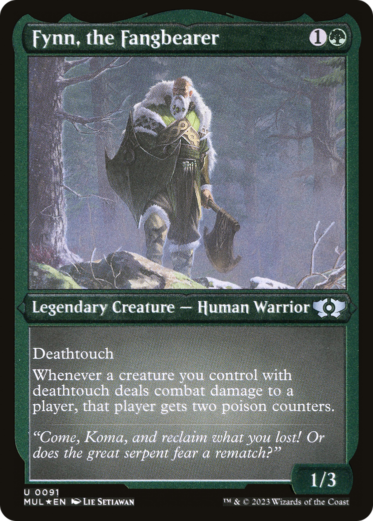 Fynn, the Fangbearer (Foil Etched) |  Foil (091) [Multiverse Legends]
