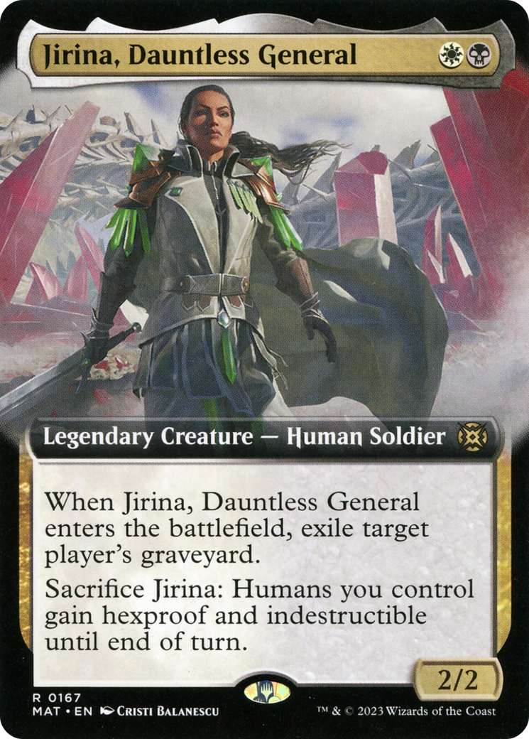 Jirina, Dauntless General (Extended Art) [March of the Machine: The Aftermath] Foil