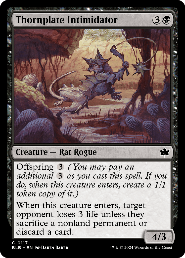 Thornplate Intimidator [Bloomburrow] Foil