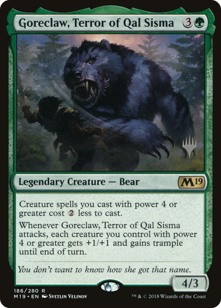 Goreclaw, Terror of Qal Sisma (Promo Pack) [Core Set 2019 Promos] Foil