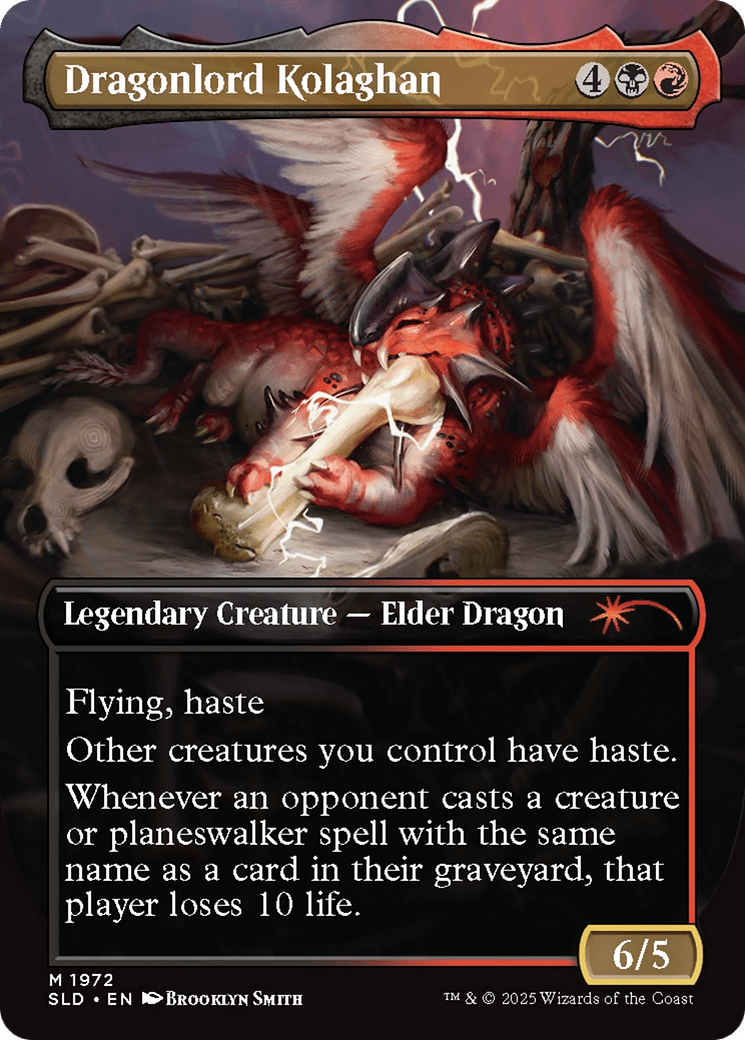 Dragonlord Kolaghan // Dragonlord Kolaghan (1972) [Secret Lair Drop]  (Borderless) Foil