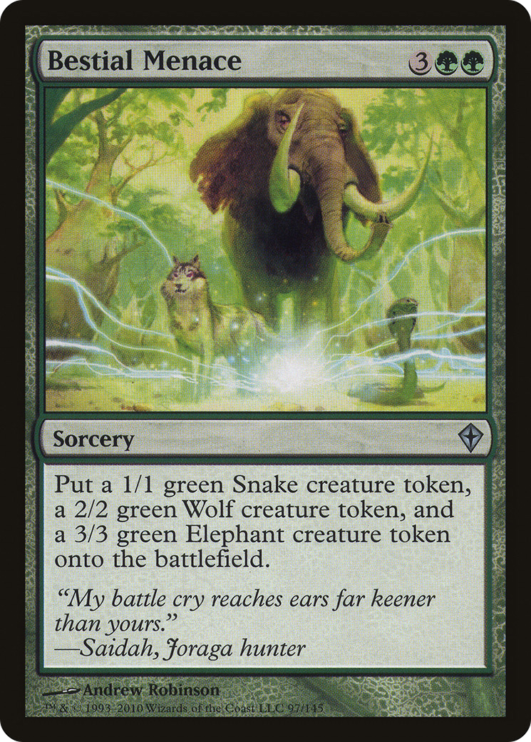 Bestial Menace [Worldwake] Foil