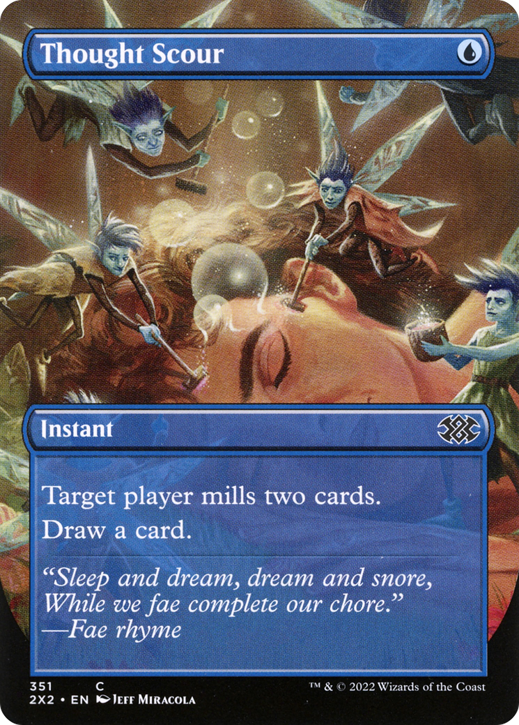 Thought Scour (Borderless Alternate Art) [Double Masters 2022] Foil