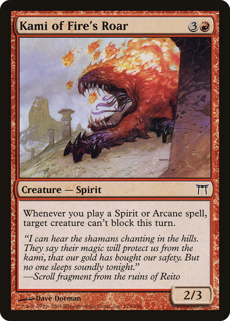 Kami of Fire's Roar [Champions of Kamigawa] Foil