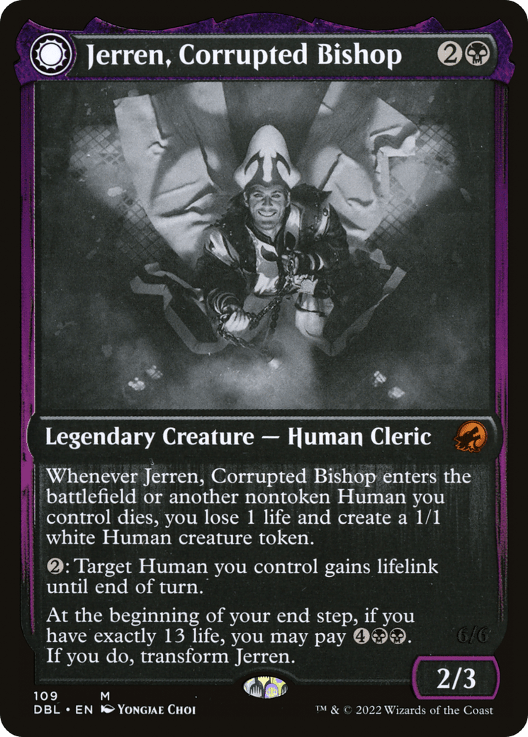Jerren, Corrupted Bishop // Ormendahl, the Corrupted [Innistrad: Double Feature] Foil
