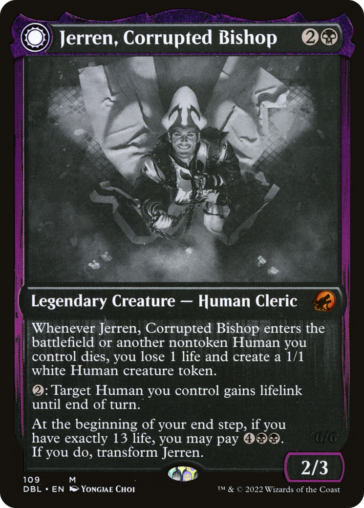 Jerren, Corrupted Bishop // Ormendahl, the Corrupted [Innistrad: Double Feature] Foil