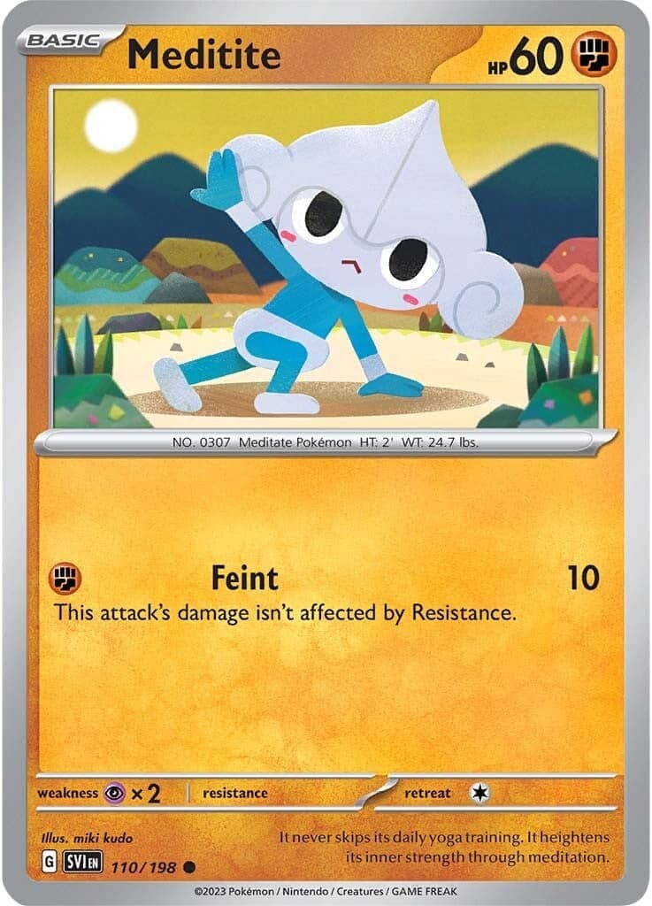 Meditite 110/198  - Reverse Holofoil SV01 Scarlet & Violet Base Set - Common