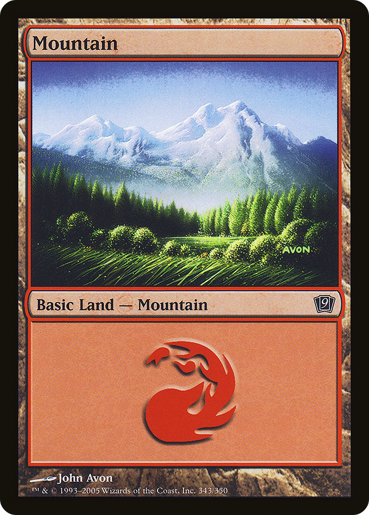 Mountain (343) [Ninth Edition] Foil