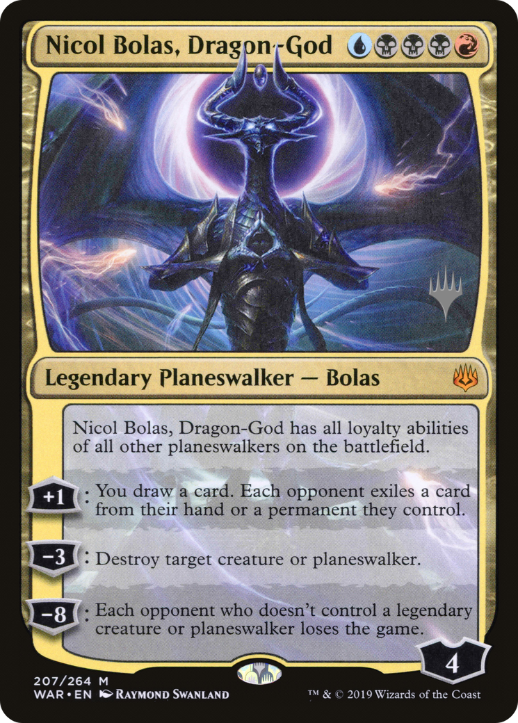 Nicol Bolas, Dragon-God (Promo Pack) [War of the Spark Promos] Foil