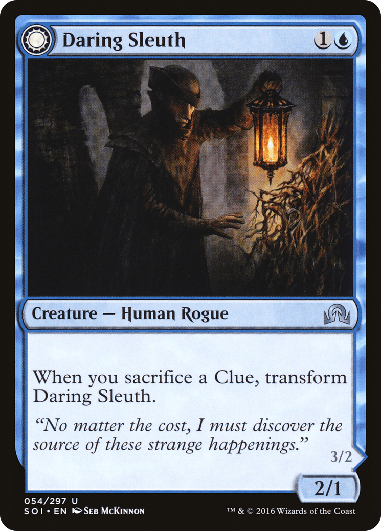 Daring Sleuth // Bearer of Overwhelming Truths [Shadows over Innistrad] Foil