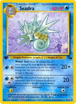 Seadra 042/62 - Fossil 1st Edition