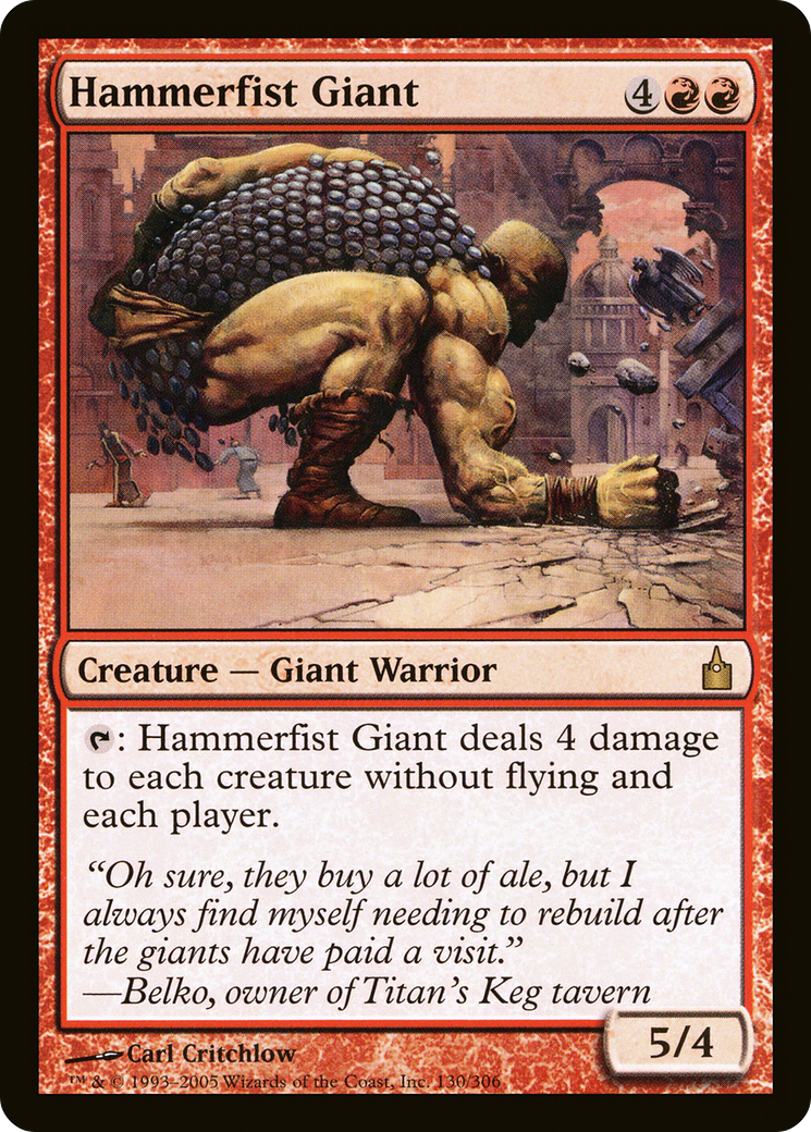 Hammerfist Giant [Ravnica: City of Guilds] Foil