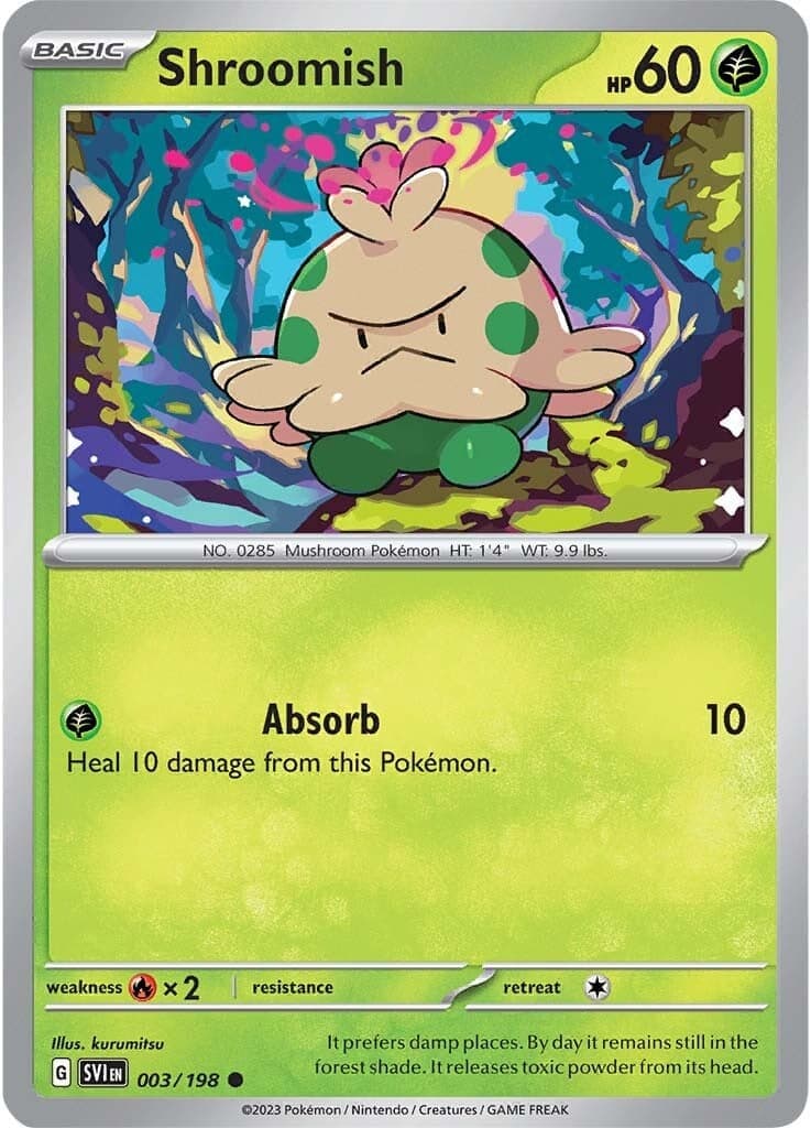 Shroomish 003- SV01 Scarlet & Violet Base Set Reverse Holofoil