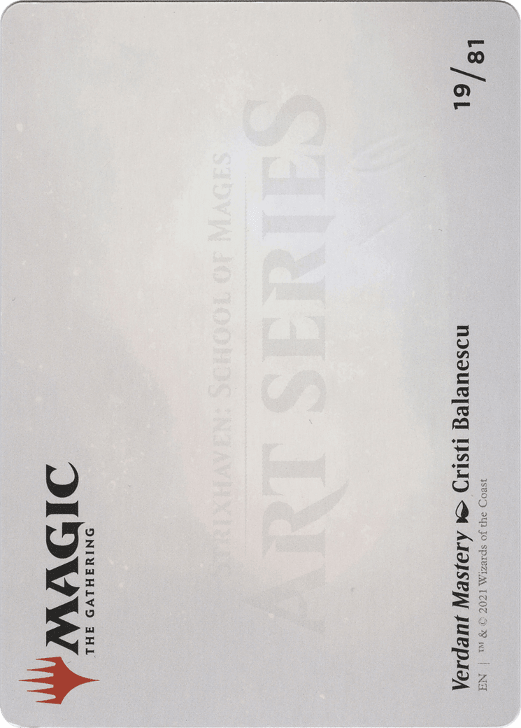 Verdant Mastery // Verdant Mastery (ASTX-019) - Strixhaven Art Series (Borderless) Foil