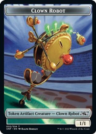Clown Robot (002) // Treasure (013) Double-sided Token |  Foil () [Unfinity]