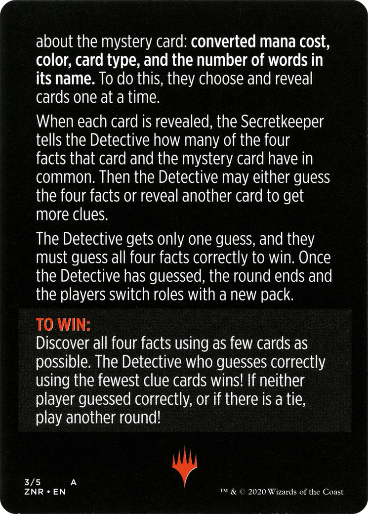 Booster Sleuth // Booster Sleuth (cont'd) (MZNR-003) - Zendikar Rising Minigames
