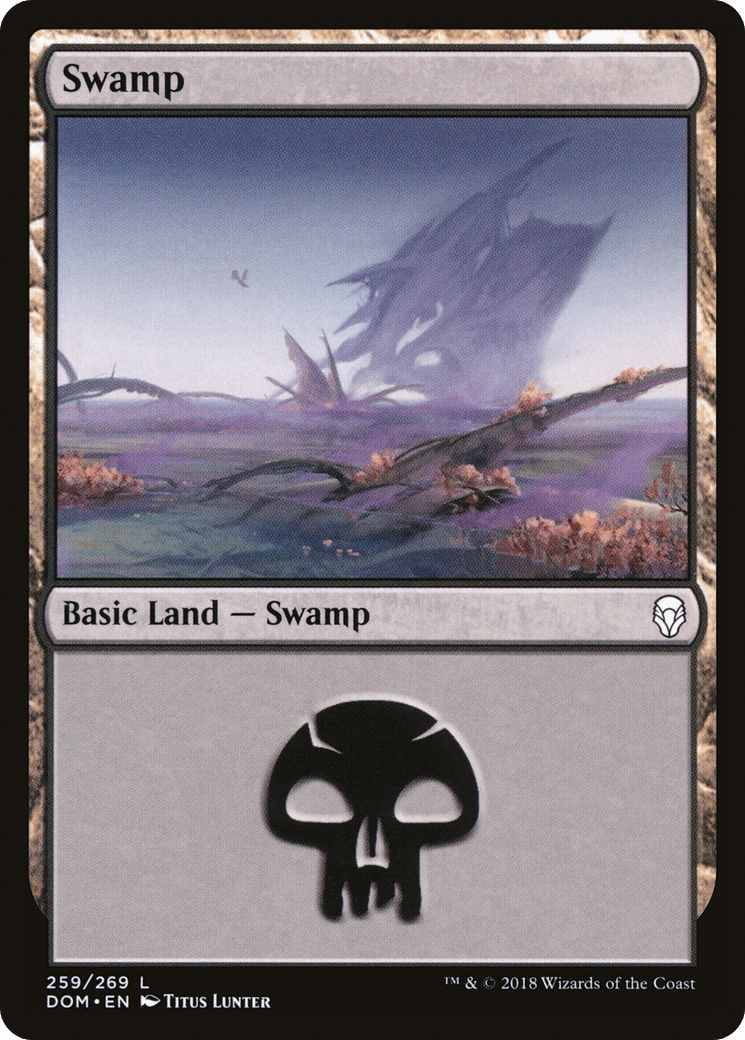 Swamp (259) [Dominaria] Foil