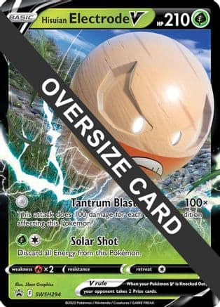 Hisuian Electrode V SWSH294 SWSH294- Jumbo Cards Holofoil