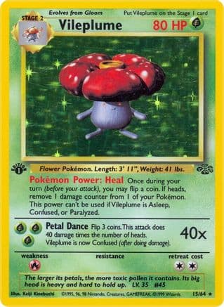 Vileplume 015/64 - Jungle 1st Edition Holofoil