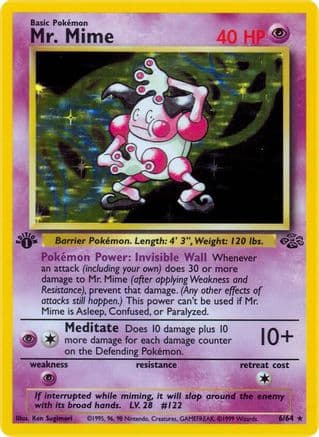 Mr. Mime 006/64 - Jungle 1st Edition Holofoil