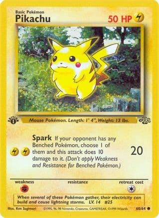 Pikachu 060/64 - Jungle 1st Edition