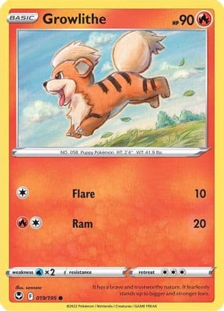 Growlithe 019/195 - SWSH12 Silver Tempest