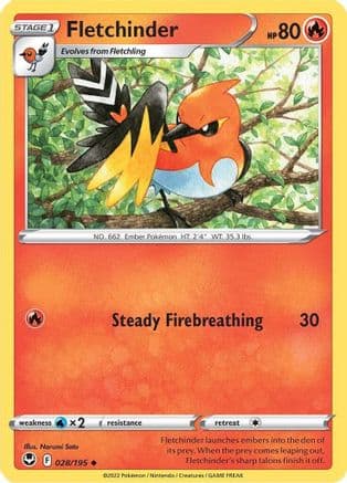 Fletchinder 028/195 - SWSH12 Silver Tempest