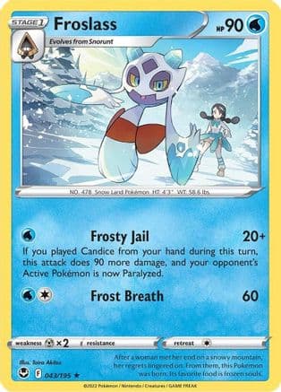 Froslass 043/195 - SWSH12 Silver Tempest Reverse Holofoil