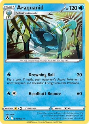 Araquanid 048/195 - SWSH12 Silver Tempest Reverse Holofoil
