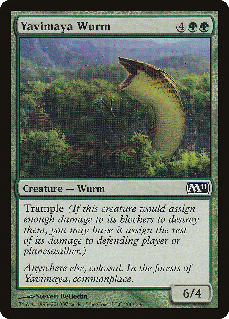 Yavimaya Wurm [Magic 2011] Foil