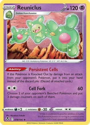 Reuniclus 078/195 - SWSH12 Silver Tempest Reverse Holofoil