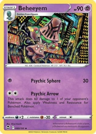 Beheeyem 080/195 - SWSH12 Silver Tempest Reverse Holofoil