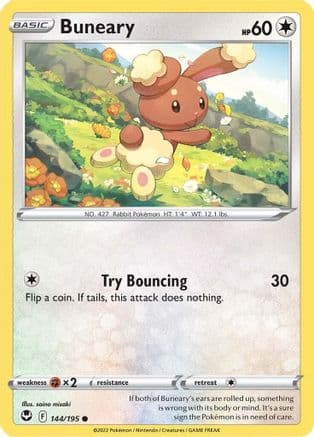 Buneary 144/195 - SWSH12 Silver Tempest Reverse Holofoil