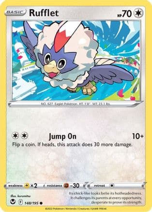 Rufflet 148/195 - SWSH12 Silver Tempest Reverse Holofoil
