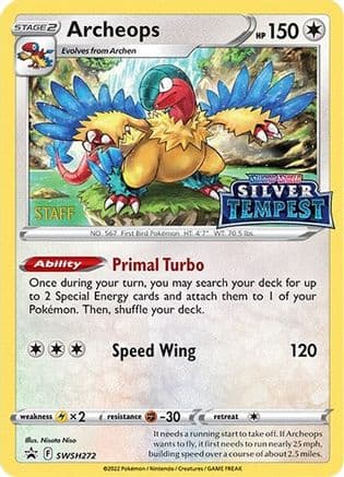 Archeops SWSH272 (Prerelease) [STAFF] SWSH272- SWSH Sword & Shield Promo Cards Holofoil
