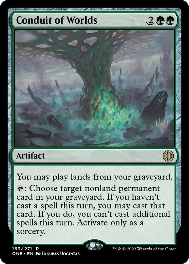 Conduit of Worlds (Promo Pack) [Phyrexia: All Will Be One Promos] Foil