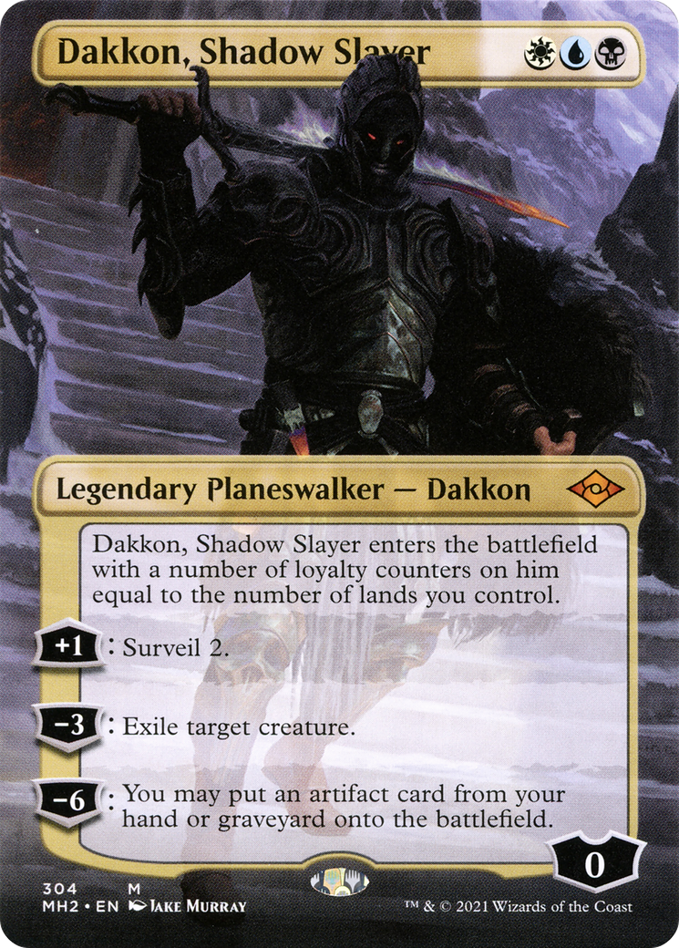 Dakkon, Shadow Slayer (Borderless) [Modern Horizons 2] Foil