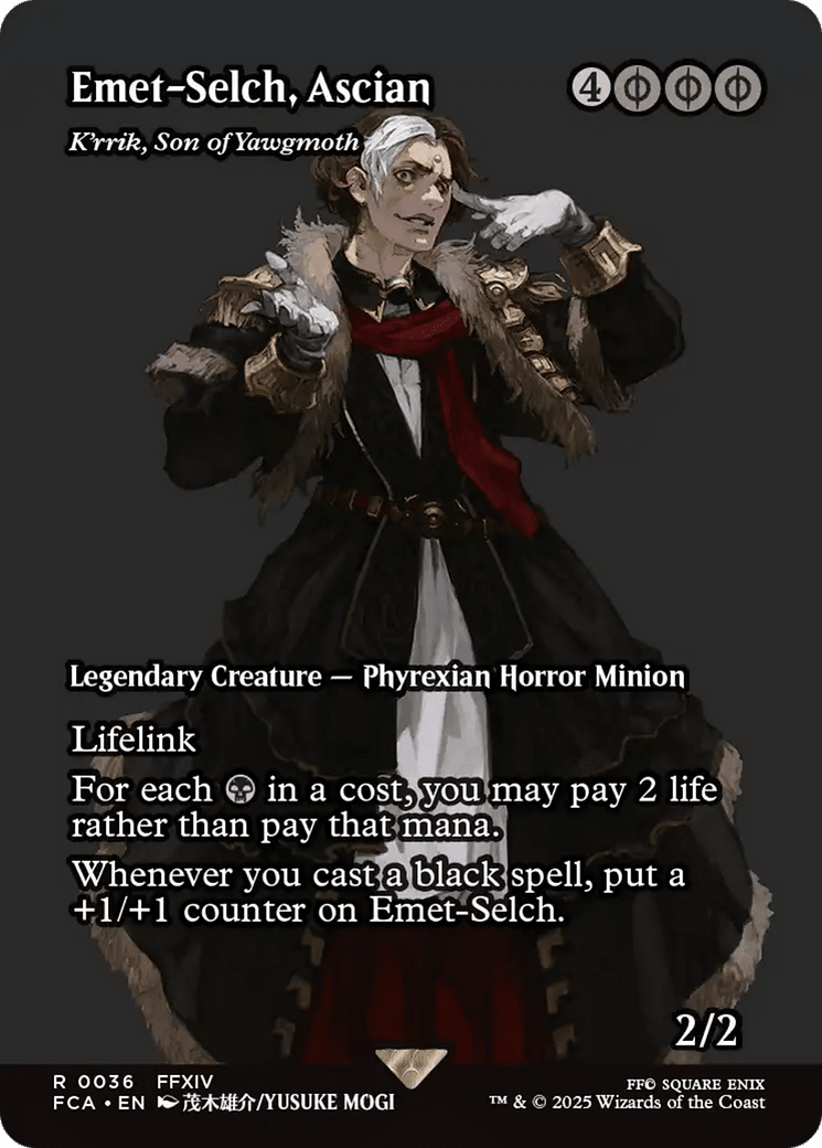 Emet-Selch, Ascian - K'rrik, Son of Yawgmoth (Showcase) (036) [FINAL FANTASY: Through the Ages]