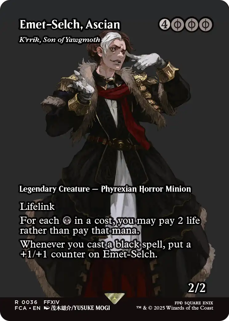 Emet-Selch, Ascian - K'rrik, Son of Yawgmoth (Showcase) (036) [FINAL FANTASY: Through the Ages]  Foil