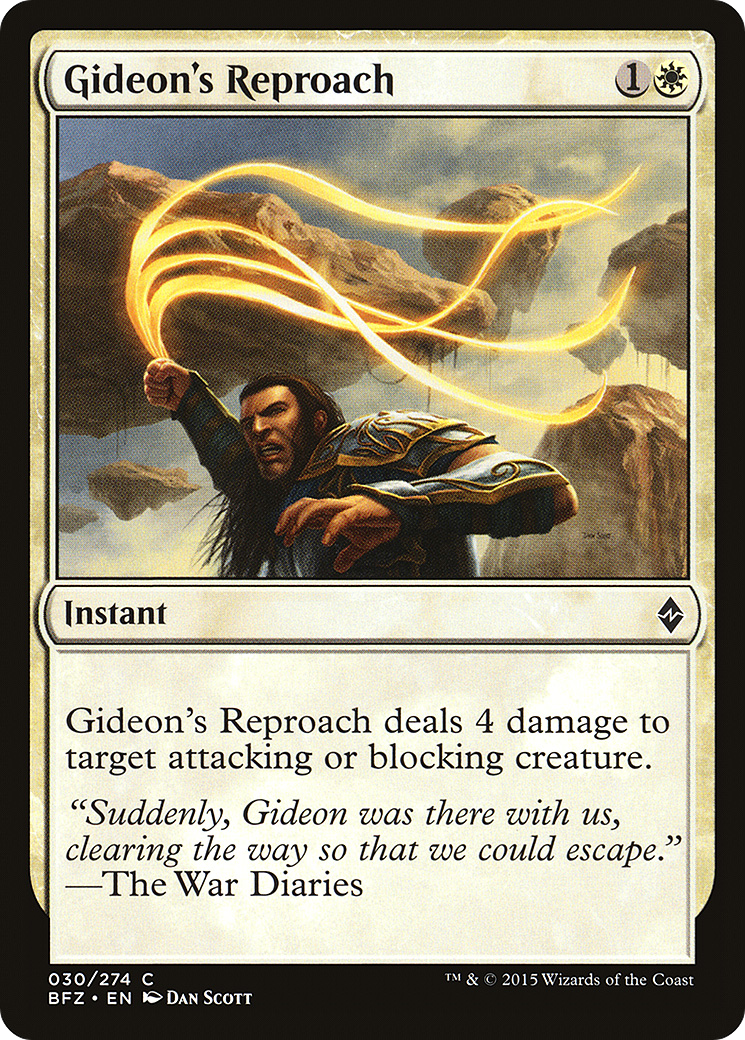 Gideon's Reproach [Battle for Zendikar] Foil