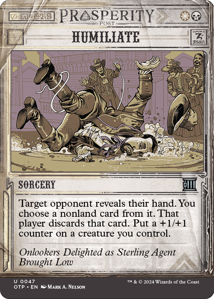 Humiliate [Outlaws of Thunder Junction: Breaking News] Foil