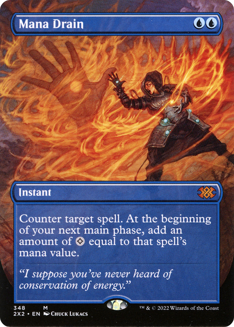 Mana Drain (Borderless Alternate Art) [Double Masters 2022] Foil