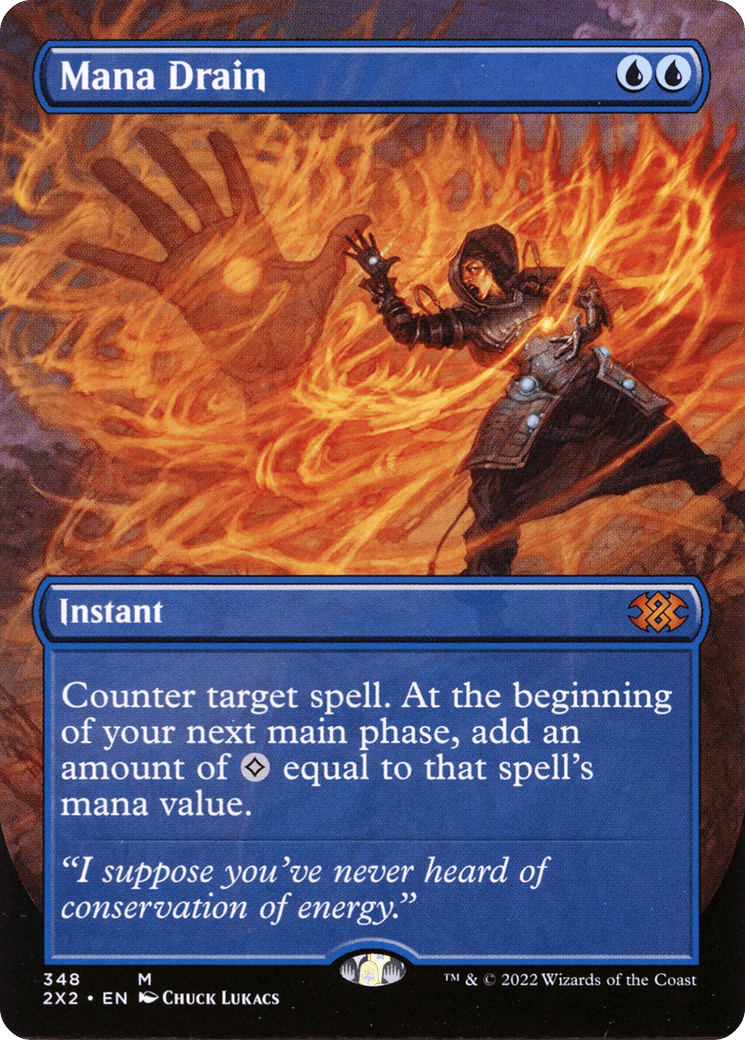 Mana Drain (Borderless Alternate Art) [Double Masters 2022] Foil