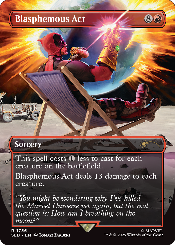 Blasphemous Act (1756) [Secret Lair Drop]  (Borderless) Foil