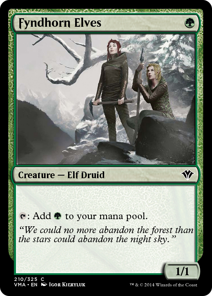 Fyndhorn Elves (VMA-210) - Vintage Masters