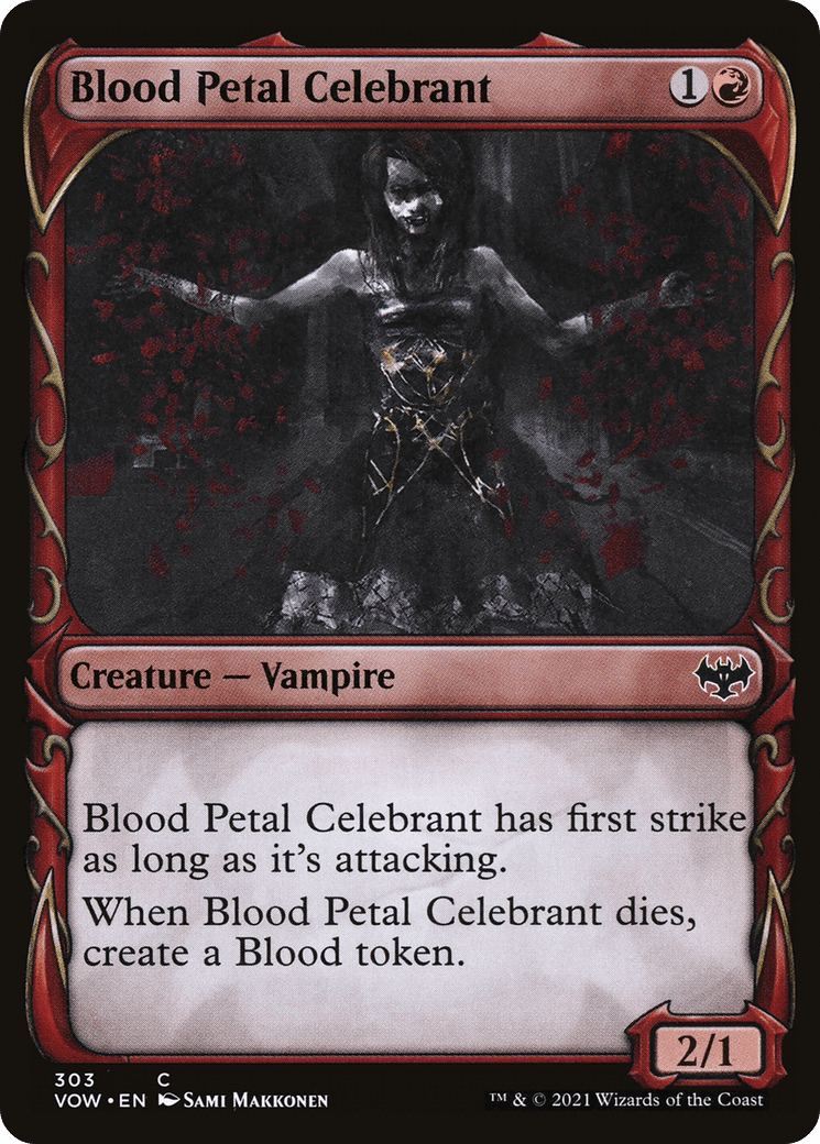 Blood Petal Celebrant (Showcase Fang Frame) [Innistrad: Crimson Vow] Foil