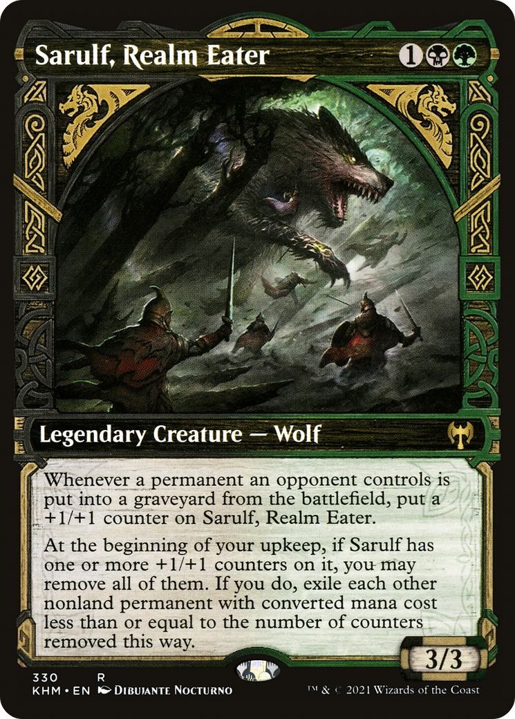 Sarulf, Realm Eater (Showcase) [Kaldheim] Foil